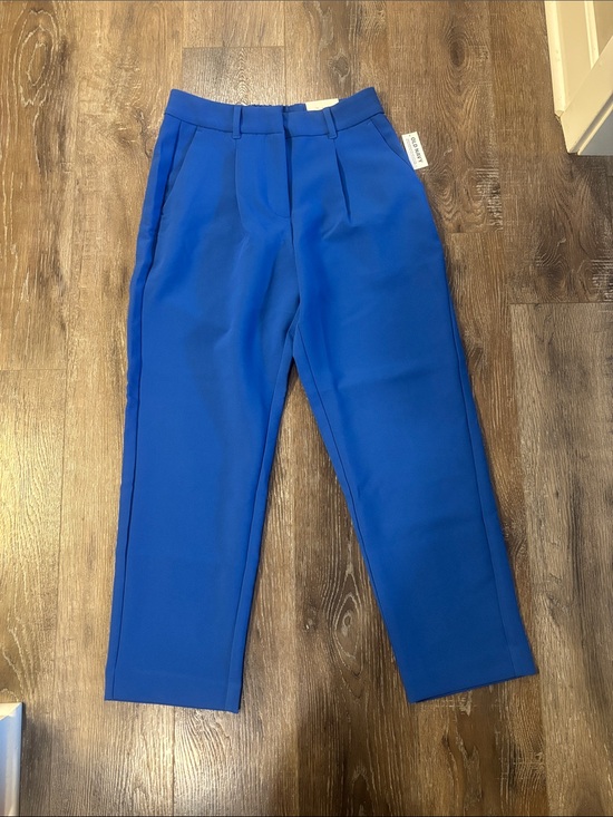 Old Navy Pants - Old Navy Taylor Extra High Rise Wide Leg Trouser Pants Blue Size Small Petite
